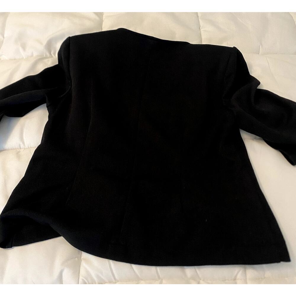 New York Clothing Company Black Blazer with Gold Detailing size Petite Small - Picture 4 of 6